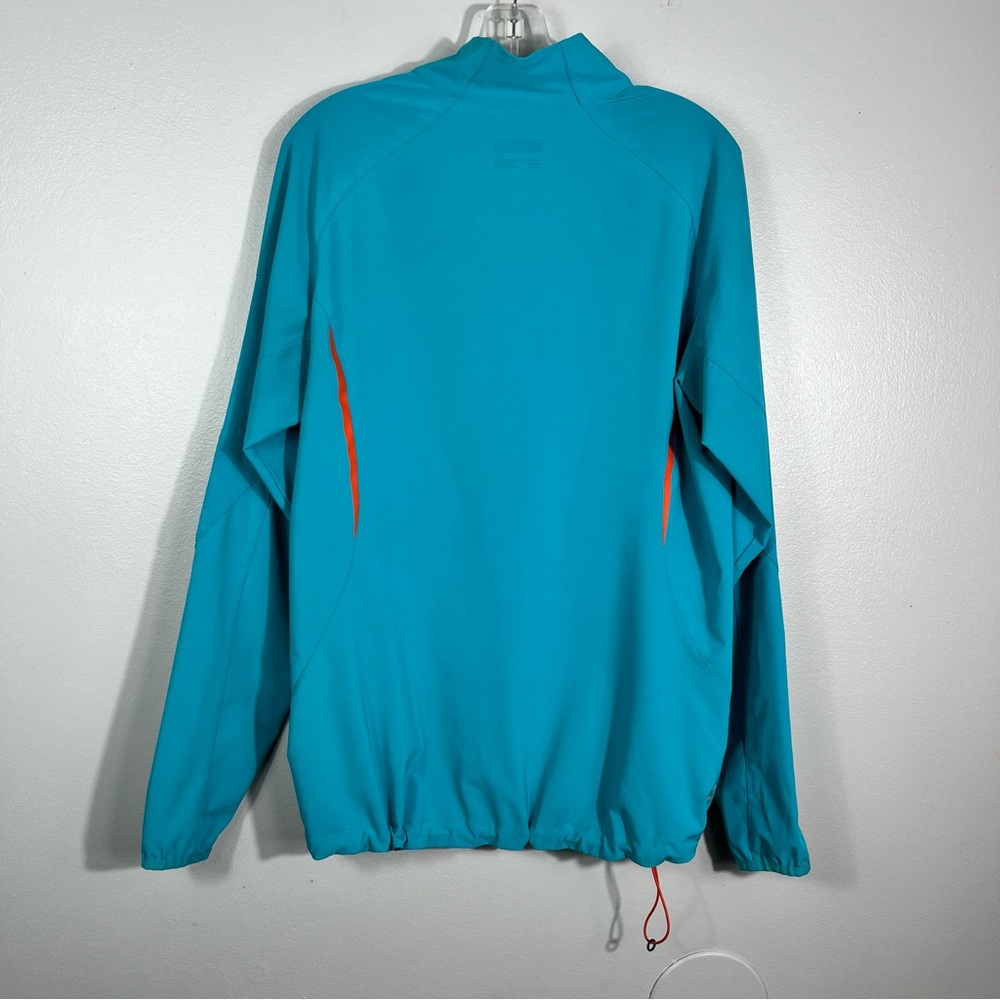 Marmot Women's Aqua Blue Neon Orange Half Zip Pullover Athletic Sweatshirt Large - Picture 6 of 7